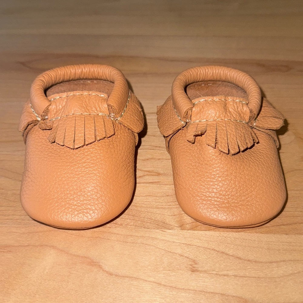 Freshly Picked Baby Moccasin in Tan Leather size 1 Baby Moccasins